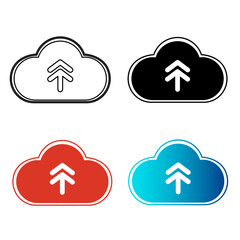 Abstract Upload Silhouette Illustration