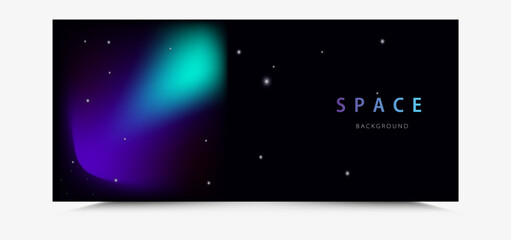 abstract blue space background template