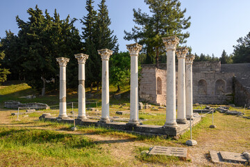 The archaeological site of the Asklepion on the island of Kos in Greece