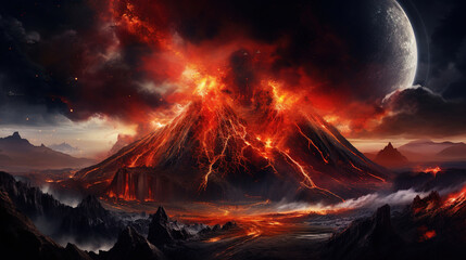 Volcanic Eruption.Generative Ai