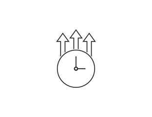 Overtime, time icon. Vector illustration.
