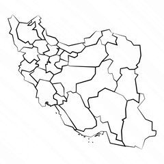 Hand Drawn Iran Map Illustration