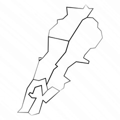 Hand Drawn Lebanon Map Illustration