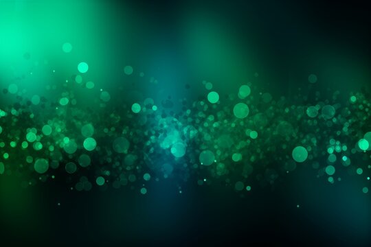 Blurred lights against a vibrant green and black background