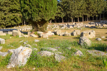 Fototapeta na wymiar The archaeological site of the Asklepion on the island of Kos in Greece
