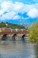 Fototapeta premium Ponte Azzone Visconti in Lecco, Lombardei (Italien)