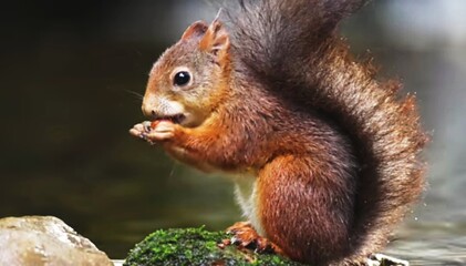 squirrel eating nut