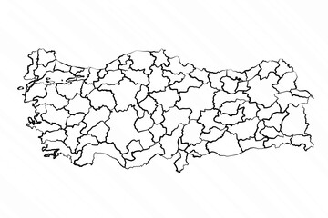 Hand Drawn Turkey Map Illustration