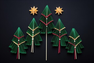 Creative Christmas tree made from paper