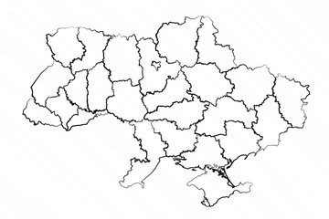 Hand Drawn Ukraine Map Illustration