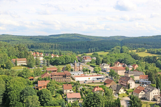 Bitche town from the Citadel in France	