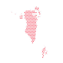 Vector Bahrain Dotted Map Illustration