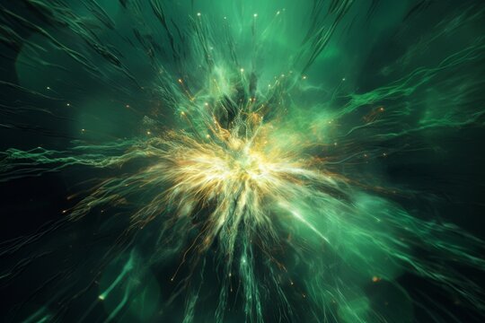 A vibrant burst of colors illuminating the darkness