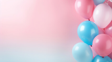 Fototapeta na wymiar pink and white balloons.Generative Ai