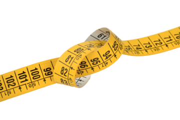 a yellow tailor's tape measure