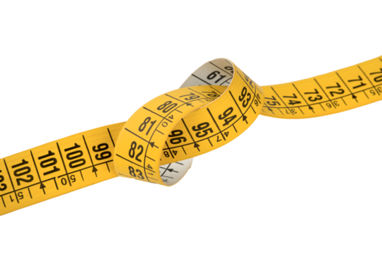 a yellow tailor's tape measure