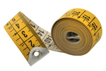 a yellow tailor's tape measure