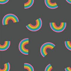 Pattern of Rainbow on isolated gray