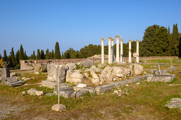The archaeological site of the Asklepion on the island of Kos in Greece