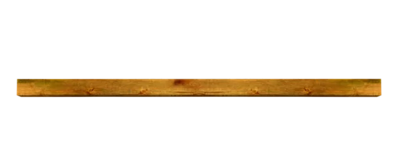 Foto op Canvas Ceiling wooden - horizontal square rectangular beam on a transparent background © Gold Picture