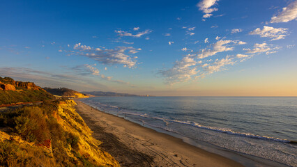 The sunset at the Torrey Pines beach