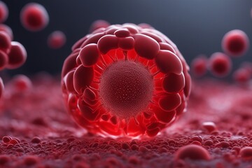 The virus has gathered healthy blood cells around it and won't let go.