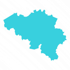 Vector Simple Map of Belgium Country