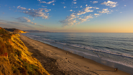 The sunset at the Torrey Pines beach