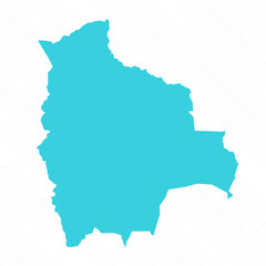 Vector Simple Map of Bolivia Country