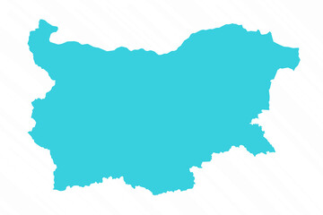 Vector Simple Map of Bulgaria Country