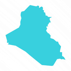 Vector Simple Map of Iraq Country