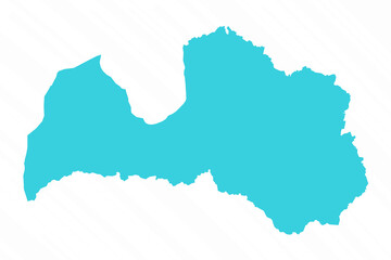 Vector Simple Map of Latvia Country - obrazy, fototapety, plakaty