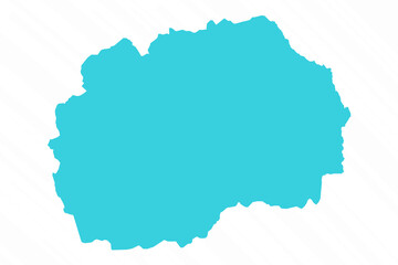 Vector Simple Map of Macedonia Country
