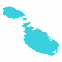 Fototapeta premium Vector Simple Map of Malta Country