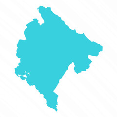 Obraz premium Vector Simple Map of Montenegro Country