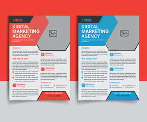 Creative Corporate and Business Flyer Design Template in A4. Poster, Business Presentation, Banner, Magazine, Brochure.