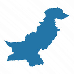 Vector Simple Map of Pakistan Country