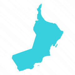 Vector Simple Map of Oman Country