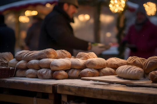 Bread at festive Christmas markets