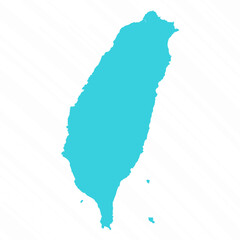 Vector Simple Map of Taiwan Country