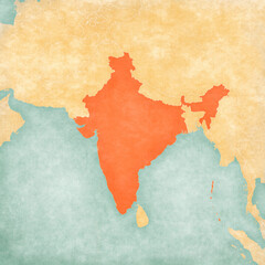 Map of South Asia - India