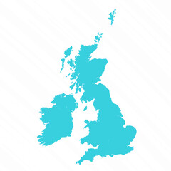 Vector Simple Map of UK Country