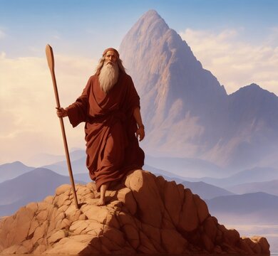 Saint on mount Sinai