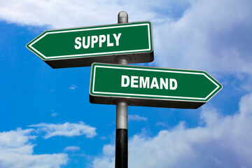 Supply or demand - Direction signs