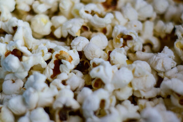 close up of  popcorn