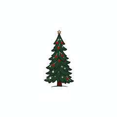 Fototapeta premium Christmas tree vector logo design