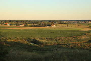 Beautiful countryside scenery from above