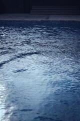 Tranquil blue pool water