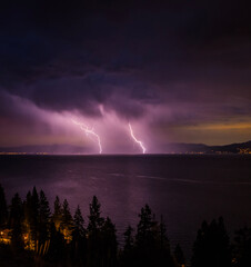 lightning over the lake