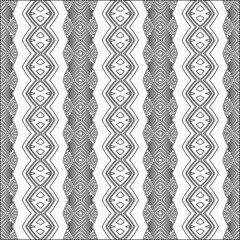 Stylish texture with figures from lines.Abstract geometric black and white pattern for web page, textures, card, poster, fabric, textile. Monochrome graphic repeating design. 